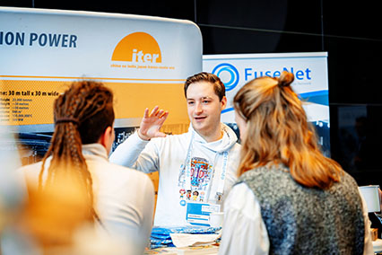 Young nuclear expert from ITER explains the organization’s fusion energy mission to students during the binding.energy conference, inspiring the next generation of fusion professionals