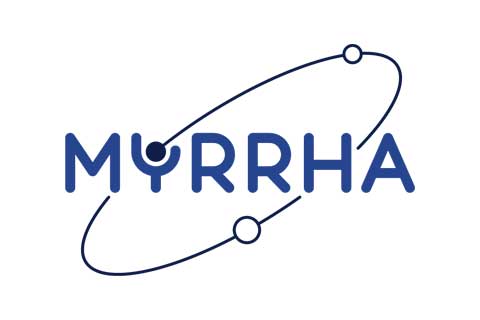 Logo of MYRRHA, the world’s first nuclear research infrastructure driven by a particle accelerator