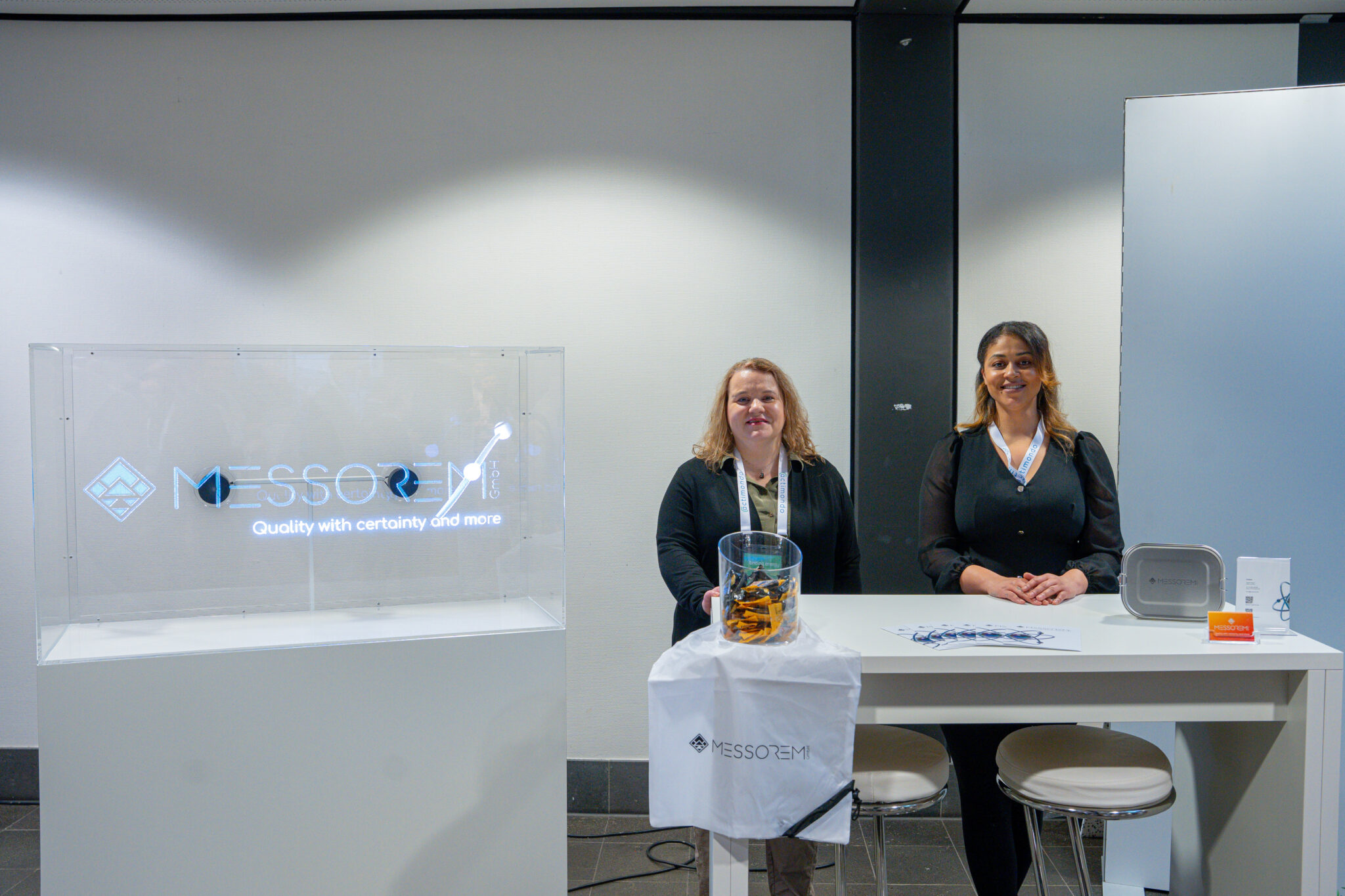 Messor-Ausstellerstand bei binding.energy mit Fokus auf Quality Assurance, Engineering und nukleare Lieferketten